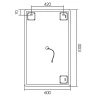 Зеркало Silver Mirrors Incanto 60 LED-00002538 с подсветкой Черное с бесконтактным выключателем и диммером стекло