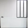 Шторка на ванну Veconi Palau PL-73BR 120 R PL73BR-120-01-19C4 профиль Черный матовый стекло прозрачное
