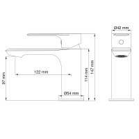 Смеситель для раковины Wonzon &amp; Woghand Brilliant WW-88018079-BG цвет Брашированное золото