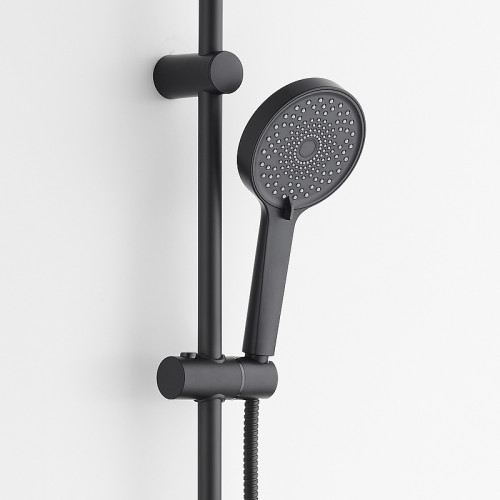 Душевая система Bond Circle B01-8888 Черная матовая нержавеющая сталь на стену