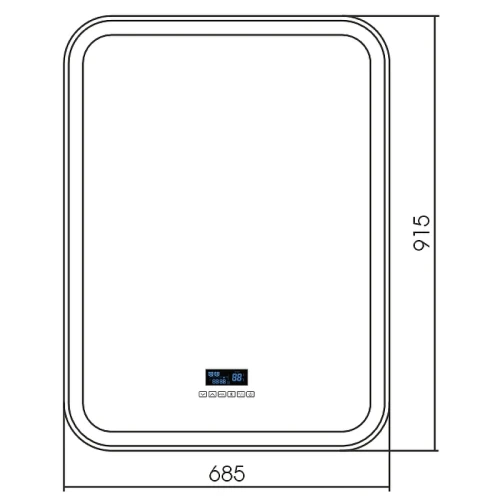 Зеркало Silver Mirrors Стив-6 69 ФР-00001865 с подсветкой с сенсорным выключателем с подогревом с многофункциональным модулем стекло
