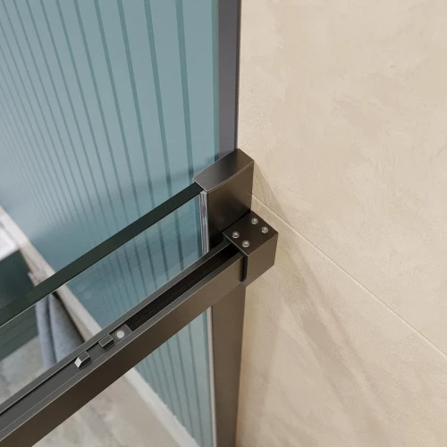 Душевая дверь BelBagno Soft Close-2 100 SOFT_CLOSE-2-BF-1-100-C-GM профиль Оружейная сталь стекло прозрачное