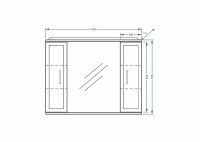 Зеркало со шкафом Stella Polar Концепт 90/С SP-00000131 с подсветкой Белое