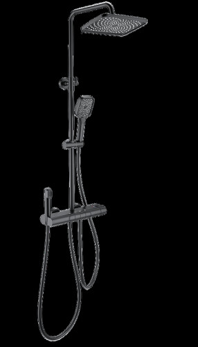 Душевая система Wonzon &amp; Woghand Muse WW-B4129-MB с термостатом цвет Черный матовый