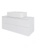 Тумба с раковиной Orange Отто 100 Ot-100TuMDF+B07-600W подвесная цвет Белый глянцевый