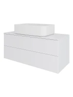 Тумба с раковиной Orange Отто 100 Ot-100TuMDF+B07-600W подвесная цвет Белый глянцевый