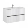 Тумба под раковину Art&Max Elegant 90 AM-ELEGANT-900-2C-SO-BM-LED подвесная цвет Белый матовый