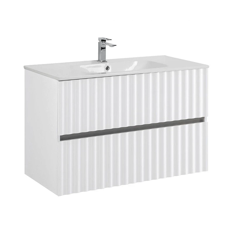 Тумба под раковину Art&Max Elegant 90 AM-ELEGANT-900-2C-SO-BM-LED подвесная цвет Белый матовый