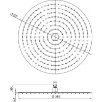 Верхний душ RGW Shower Panels SP-81-25 B 21148125-04 Черный нержавеющая сталь на потолок
