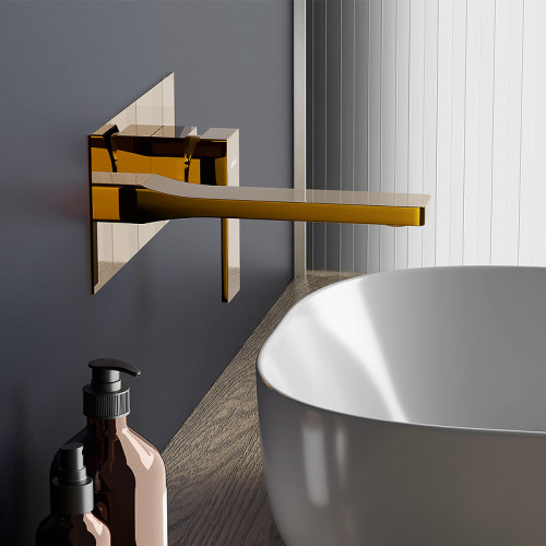 Смеситель для раковины Damixa Gala 530260600 Золото латунь встраиваемый