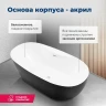 Акриловая ванна Aquanet Family Sweet 155778-GW-MB 170x78 293085 цвет Черный матовый Белый