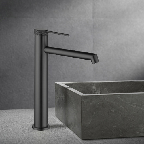 Смеситель для раковины Vincea Rim VBF-2RM2GM Вороненая сталь