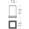 Стакан для зубных щеток Colombo Design Look B1641.NM-VAN Черный матовый