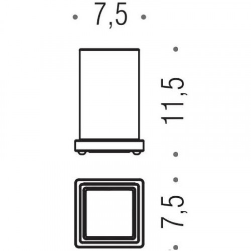 Стакан для зубных щеток Colombo Design Look B1641.NM-VAN Черный матовый