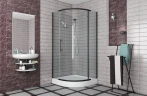 Душевой уголок Bravat Black Line 90x90 BS090.1110A профиль Черный стекло прозрачное