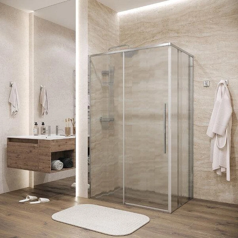 Душевой уголок Grossman Galaxy 120x100 L 120.K33.01.1210.10.02 профиль Хром стекло шиншилла