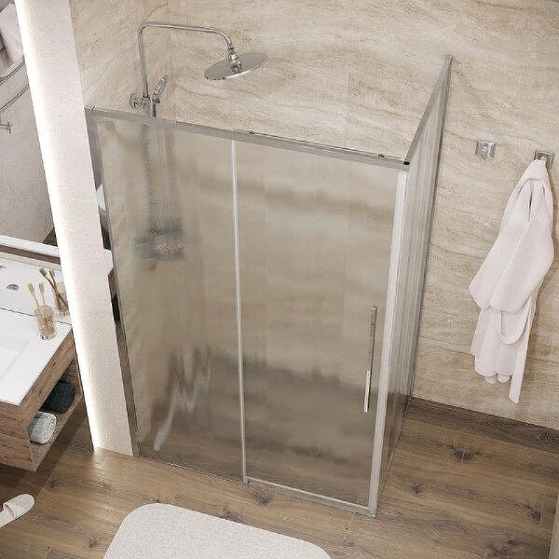 Душевой уголок Grossman Galaxy 120x100 L 120.K33.01.1210.10.02 профиль Хром стекло шиншилла