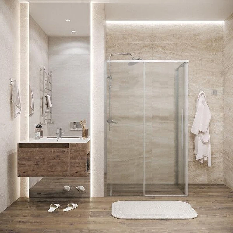 Душевой уголок Grossman Galaxy 120x100 L 120.K33.01.1210.10.02 профиль Хром стекло шиншилла