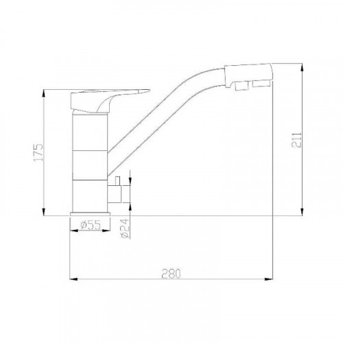 Смеситель для кухни ZorG Steel Hammer SH321BLACKBR Черный