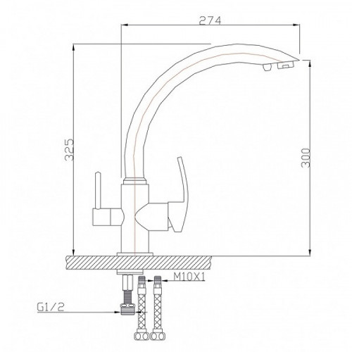 Смеситель для кухни ZorG Sanitary ZR314YF