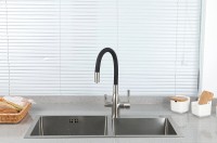 Смеситель для кухни Frap H69 F4396-5 Сатин Черный латунь