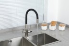 Смеситель для кухни Frap H69 F4396-5 Сатин Черный латунь