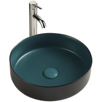 Раковина-чаша WeltWasser Elbach M3134 BBG 35 10000005599 Черная Зеленая фаянс накладная