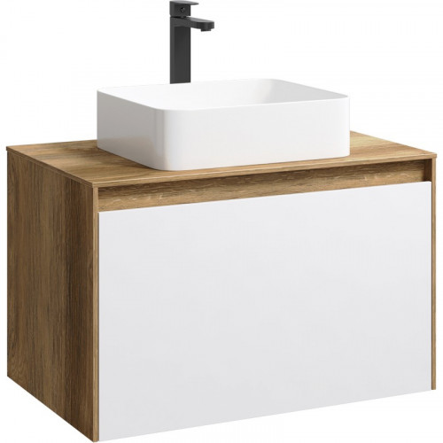 Корпус тумбы под раковину Aqwella 5 Stars Mobi 80 MOB0108DB подвесной Дуб балтийский МДФ / ЛДСП