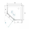 Душевой уголок RGW Passage PA-081B 120x120 35088122-14 профиль Черный стекло прозрачное