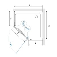 Душевой уголок RGW Passage PA-081B 120x120 35088122-14 профиль Черный стекло прозрачное