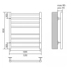 Водяной полотенцесушитель Azario Parma 500x600 П8 AZ10156S нижнее/диагональное подключение, G 1/2 Хром