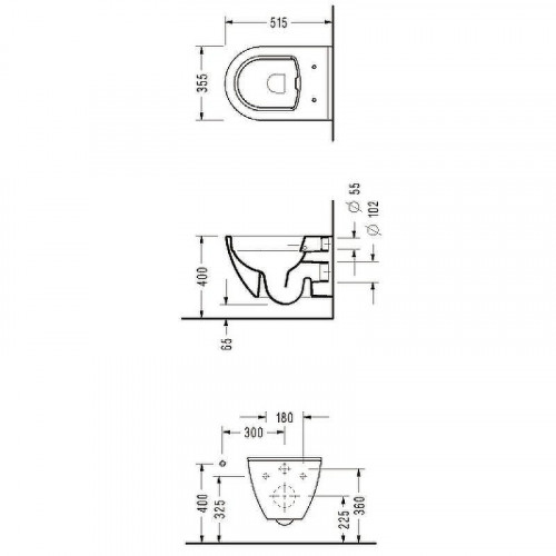 Унитаз Serel Smart SM46SL подвесной с сиденьем Микролифт