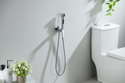 Гигиенический душ со смесителем Aquatek Лугано AQ1719CR цвет Хром