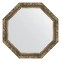Зеркало Evoform Octagon 68х68 BY 7323 в багетной раме - Старое дерево с плетением 70