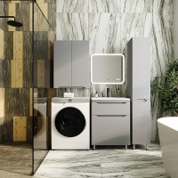 Тумба под раковину Style Line Марелла 60 Люкс Plus СС-00002397 Серый матовый антискрейтч МДФ / ЛДСП