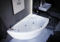 Акриловая ванна Aquatek Аякс 2 170x100 R AYK170-0000089 без гидромассажа с фронтальной панелью с каркасом (вклеенный) со слив-переливом