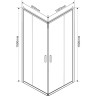 Душевой уголок Vincea Garda 100x90 VSS-1G9010CGB профиль Черный стекло тонированное