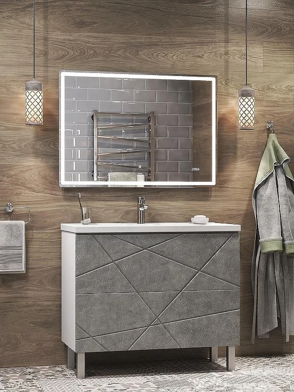 Зеркало Vigo Geometry Comfort 100 z.GEO.100.Comfort с подсветкой с сенсорным выключателем