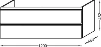 Тумба под раковину Jacob Delafon Vox 120 EB2021-RA-E10 цвет Коричневый