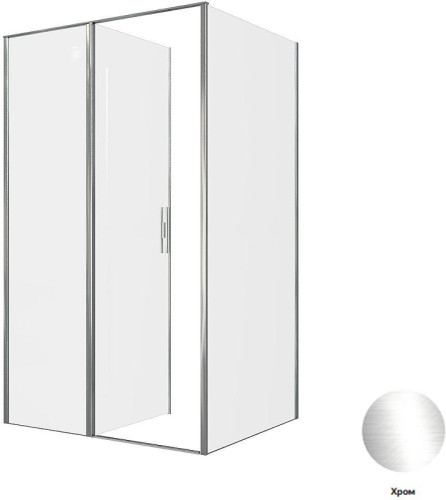 Душевой уголок Allen Brau Priority 120x100 3.31031.00+3.31046.00 цвет профиля Хром стекло прозрачное