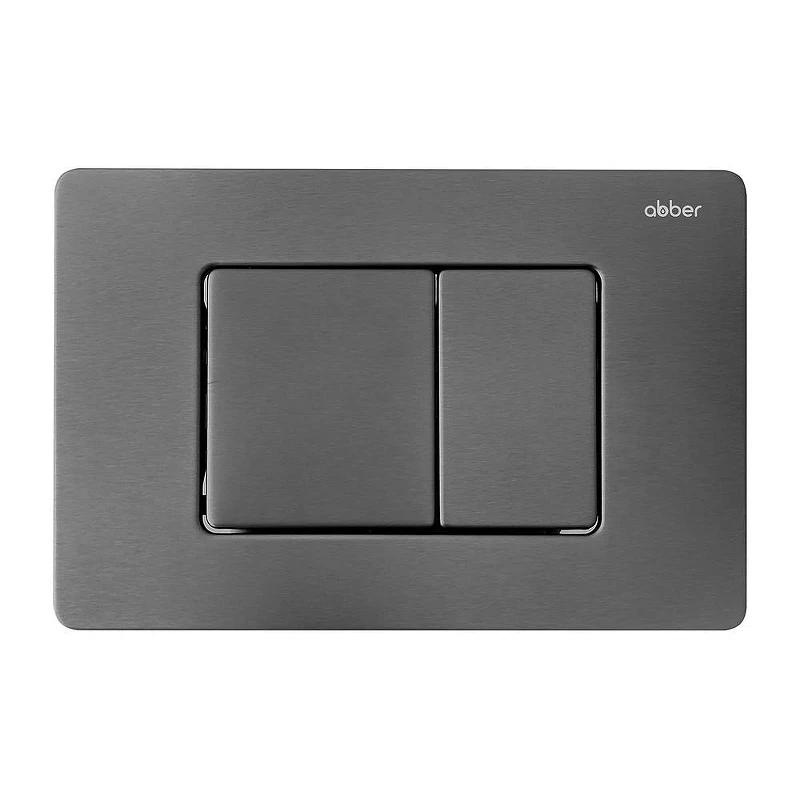 Комплект унитаза Abber Rechteck AC1201-AC0105-AC0120NG с сиденьем Микролифт и клавишей смыва цвет Никель