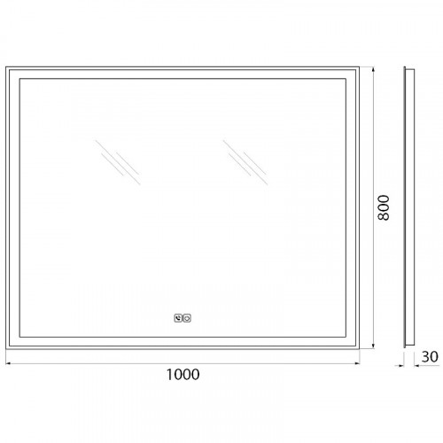 Зеркало BelBagno SPC-GRT-1000-800-LED-TCH-PHONE с подсветкой с сенсорным выключателем с bluetooth с микрофоном и динамиками