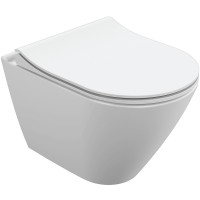Унитаз Cersanit City Smart Clean On DPL EO slim LP 64822 подвесной с сиденьем Микролифт фарфор подвесной