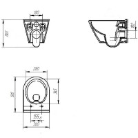 Унитаз Cersanit City Smart Clean On DPL EO slim LP 64822 подвесной с сиденьем Микролифт фарфор подвесной