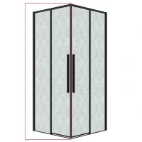 Душевая дверь Grossman Galaxy 110 1/2.K33.01.11L.21.02 профиль Черный матовый стекло шиншилла