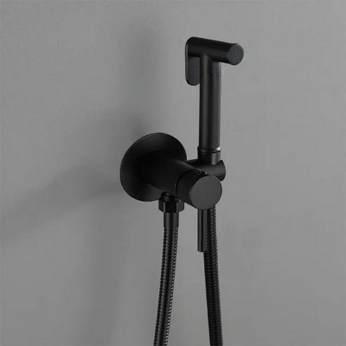 Гигиенический душ со смесителем Maretti Eleganza Black ENB30RV65 Черный матовый