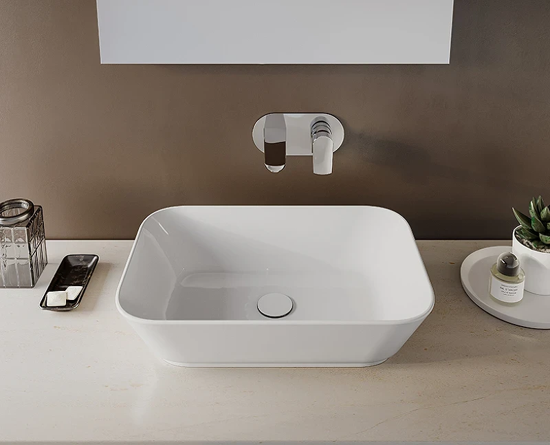 Раковина-чаша Vitra Geo 60 7425B003-0012 Белая фарфор накладная