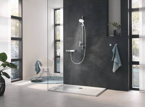 Душевой гарнитур Grohe Rainshower SmartActive 26594LS0 Белая луна Хром латунь на стену