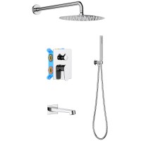 Душевая система Aquatek Оберон AQ1273CR Хром латунь встраиваемый