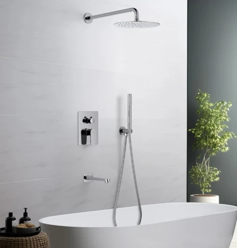 Душевая система Aquatek Оберон AQ1273CR Хром латунь встраиваемый